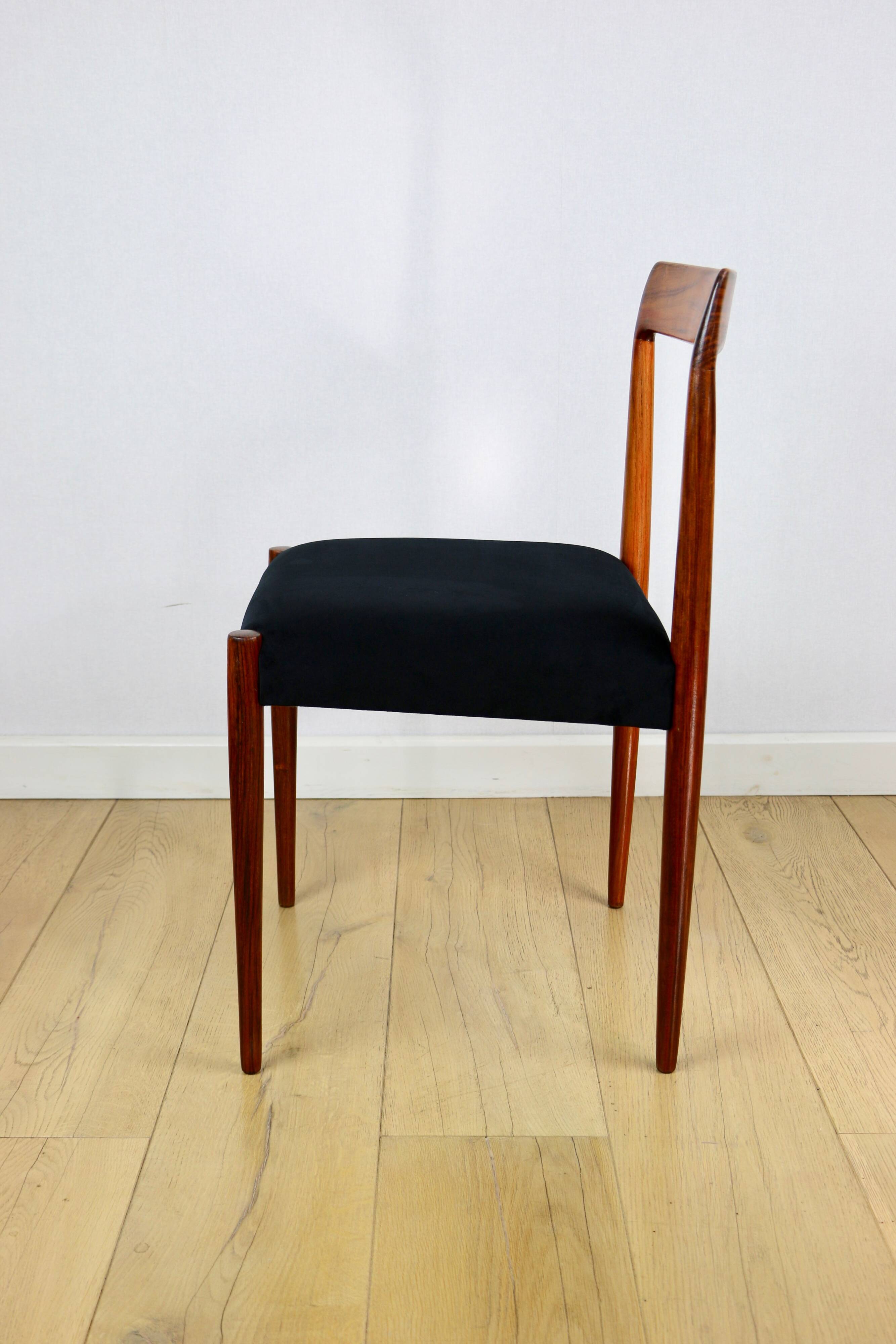 German Lübke vintage black chairs - 4 pieces - great set