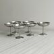 6 metal bowls in the style of Guy Degrenne
