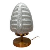 Skyscraper Art Deco globe table lamp with gold base
