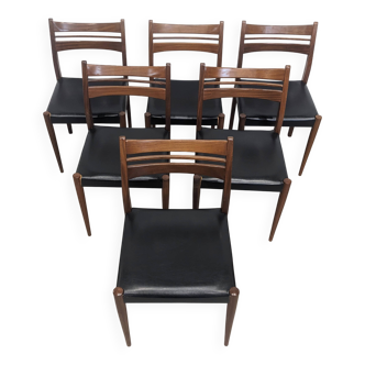 Six vintage Scandinavian chairs