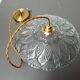 Vintage molded glass pendant light