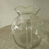 Verrerie fains cruche et carafe en cristal grave