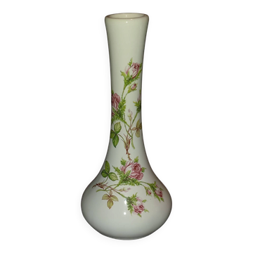 Vase Soliflore en céramique motifs fleurs roses