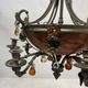 Napoleon III chandelier in bronze and alabaster with eight light arms, 19th century.