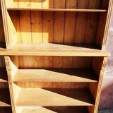 Pine bookcase (251 x 49 x height 288 cm)