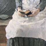 Reproduction of Fritz von Uhde's cat reader