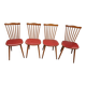 Série de 4 chaises Baumann Menuet, vintage années 1970
