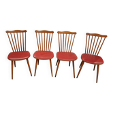Set of 4 Baumann Menuet chairs, vintage 1970s