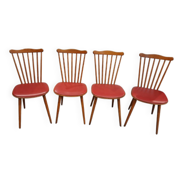 Set of 4 Baumann Menuet chairs, vintage 1970s.