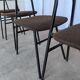 Chaises de salle à manger STOL Kamnik vintage (ensemble de 4) : tissu marron rétro des années 1970