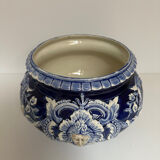 Vase - Cachepot in baroque earthenware from Saint Clément, 19th century