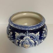 Vase - Cache pot en faïence baroque de Saint Clément, XIX eme