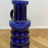 Grand vase par West Germany bleu profond