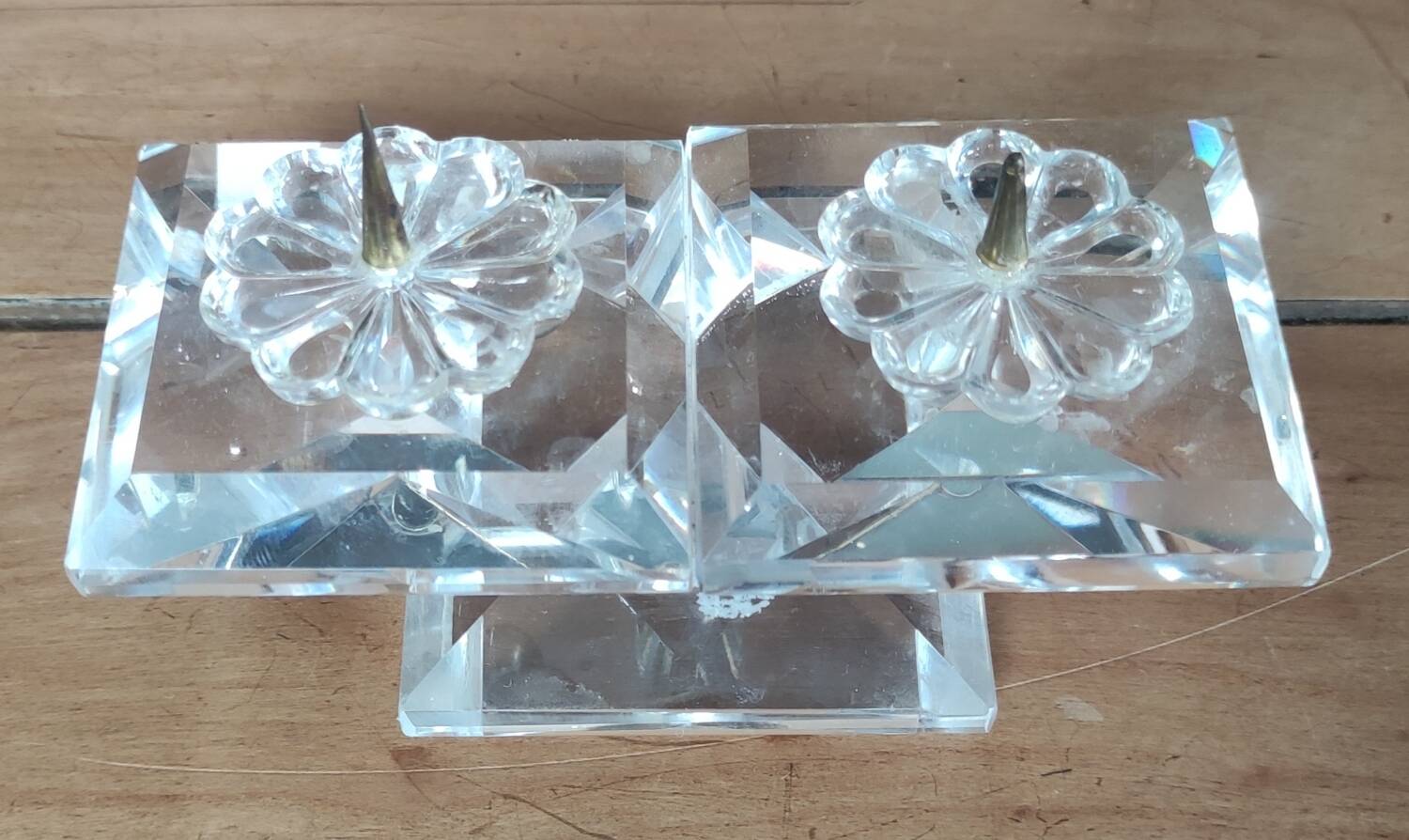 Old Swarovski crystal candle holder