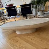 Table basse travertin Swann par Francesco Balzano
