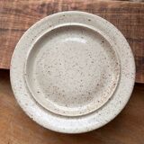 Speckled stoneware plate