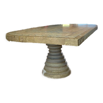 Dining table stone mosaic interior designer