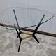 Table basse en verre et métal – 1980