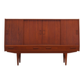 Teak highboard, Danish design, 1960s, manufacture: Westergaards Møbelfabrik