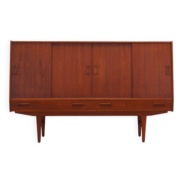Teak highboard, Danish design, 1960s, manufacture: Westergaards Møbelfabrik