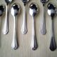 Set of 12 silver-plated coffee spoons Art Deco style