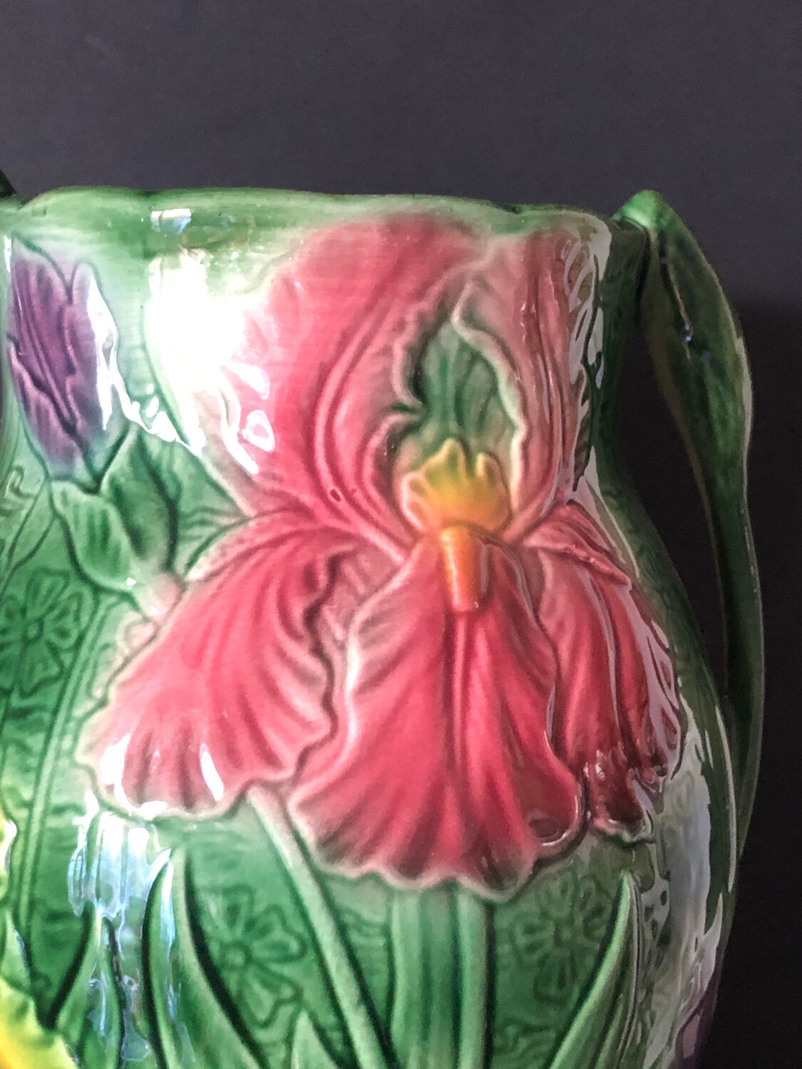 Old vase in Barbotine Saint Clément