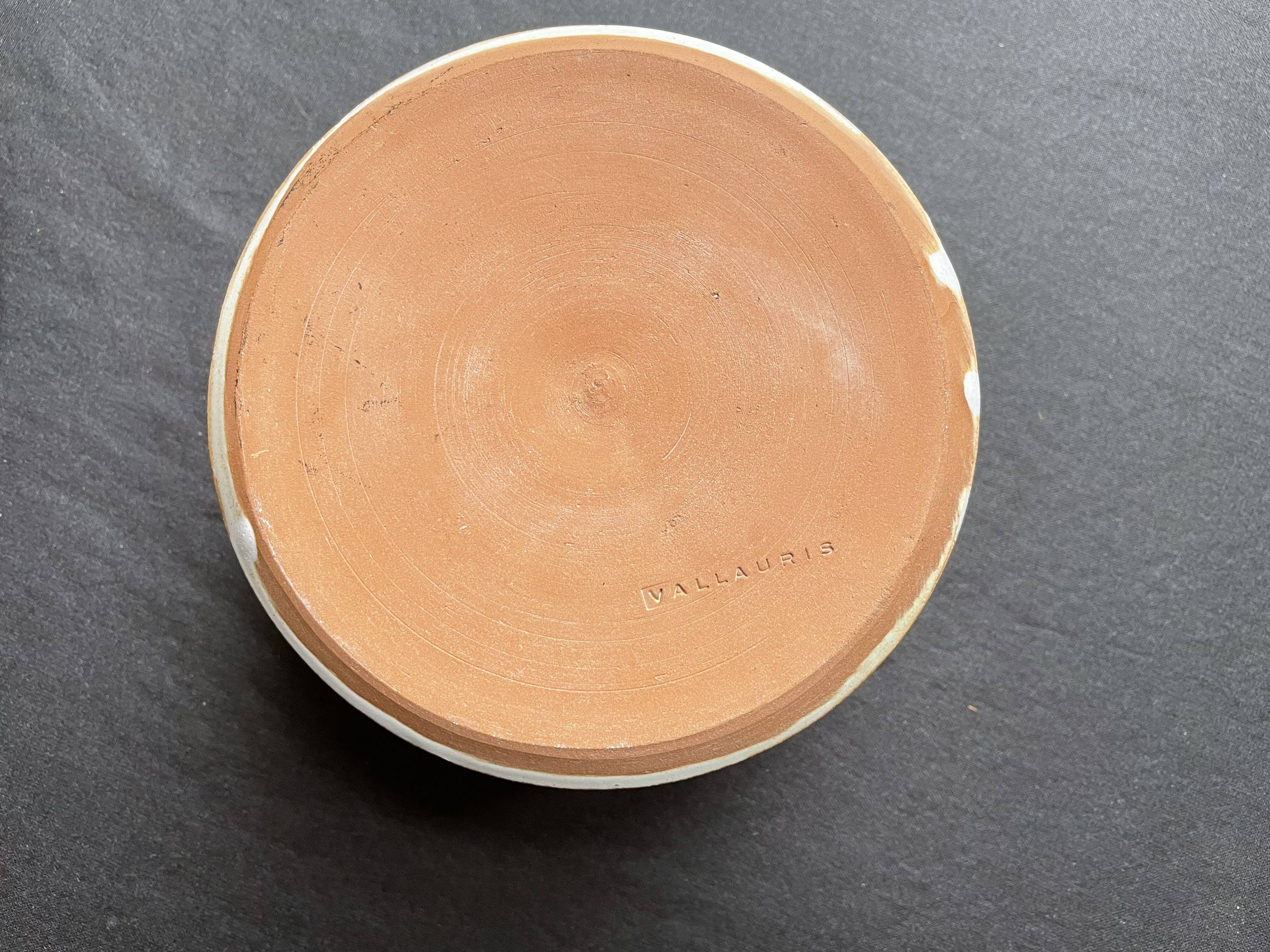 Pot with lid in stoneware vallauris