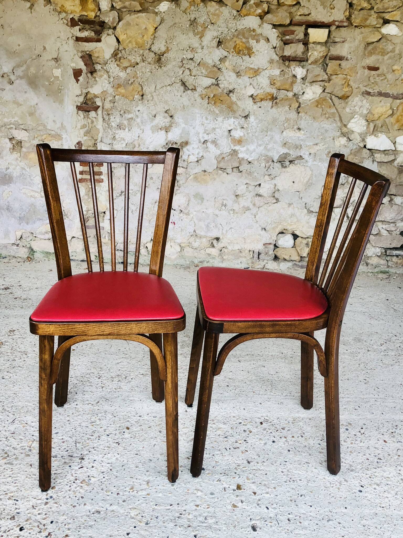 Pair of bistro chairs model # 153 by Baumann, circa 50/60