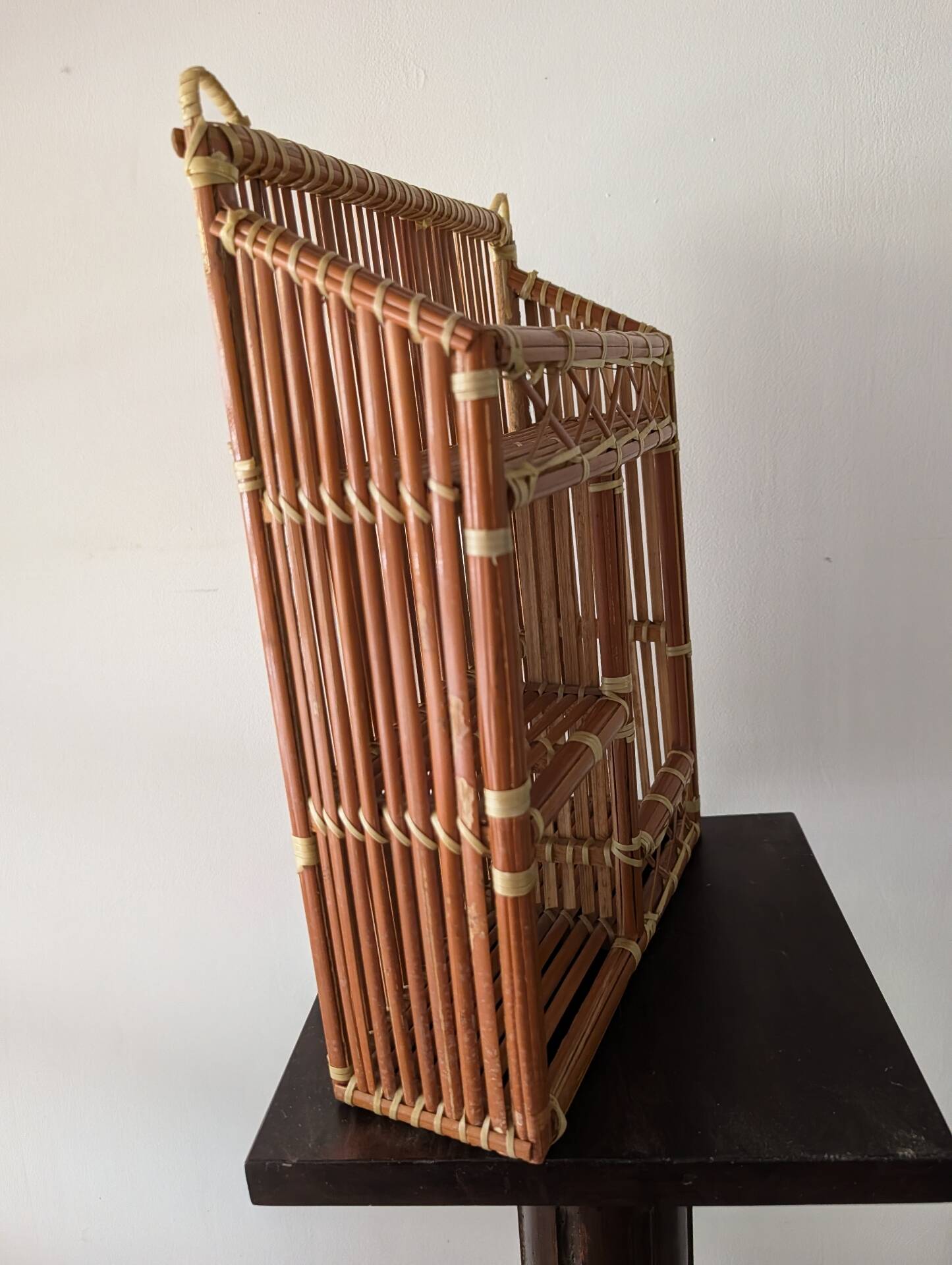 Small bamboo wall shelf – 1970s