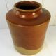Old grease pot in glazed stoneware and terracotta