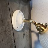 Vintage frosted glass wall light