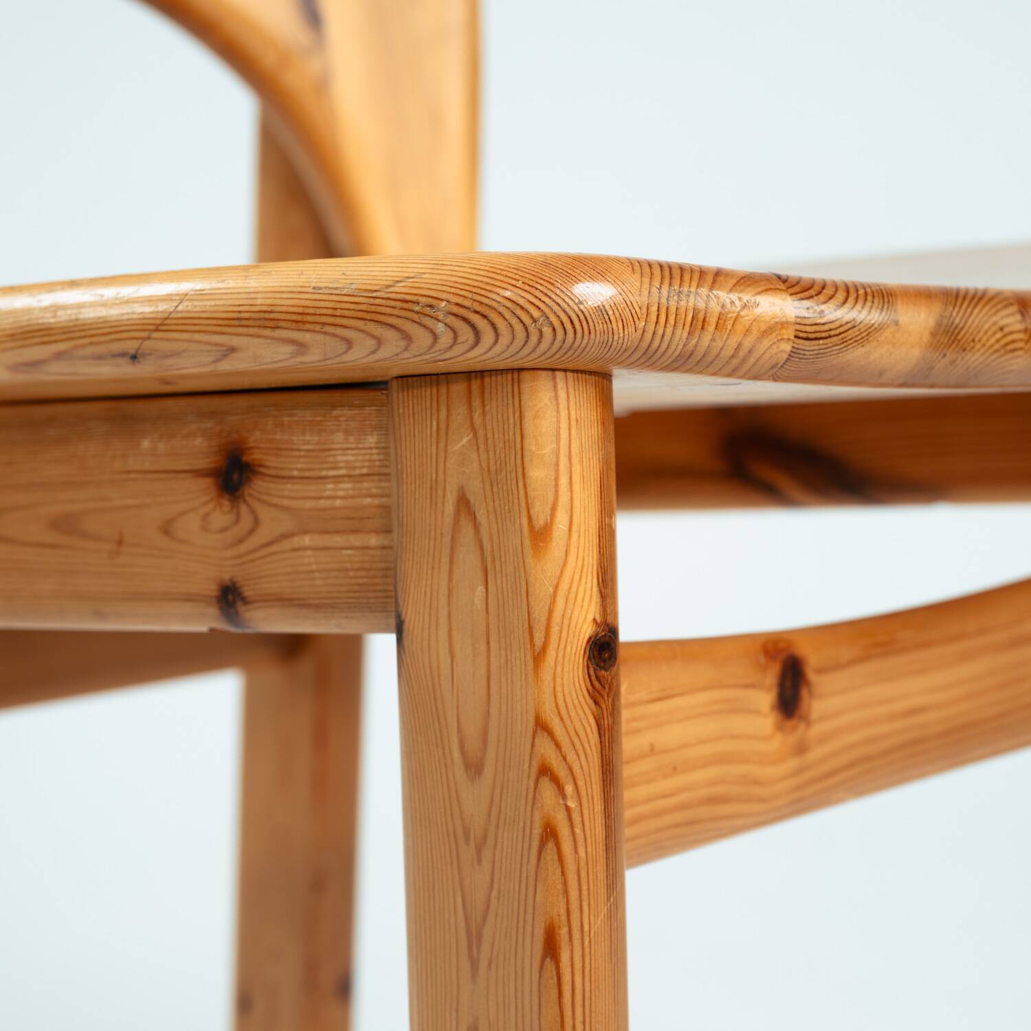 Glostrup Danish pine tulip dining chairs, Niels Koefoed, Denmark 1970s