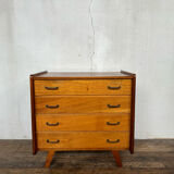 Vintage compass feet chest of drawers 1950 1960