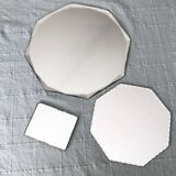 Set of vintage beveled mirrors