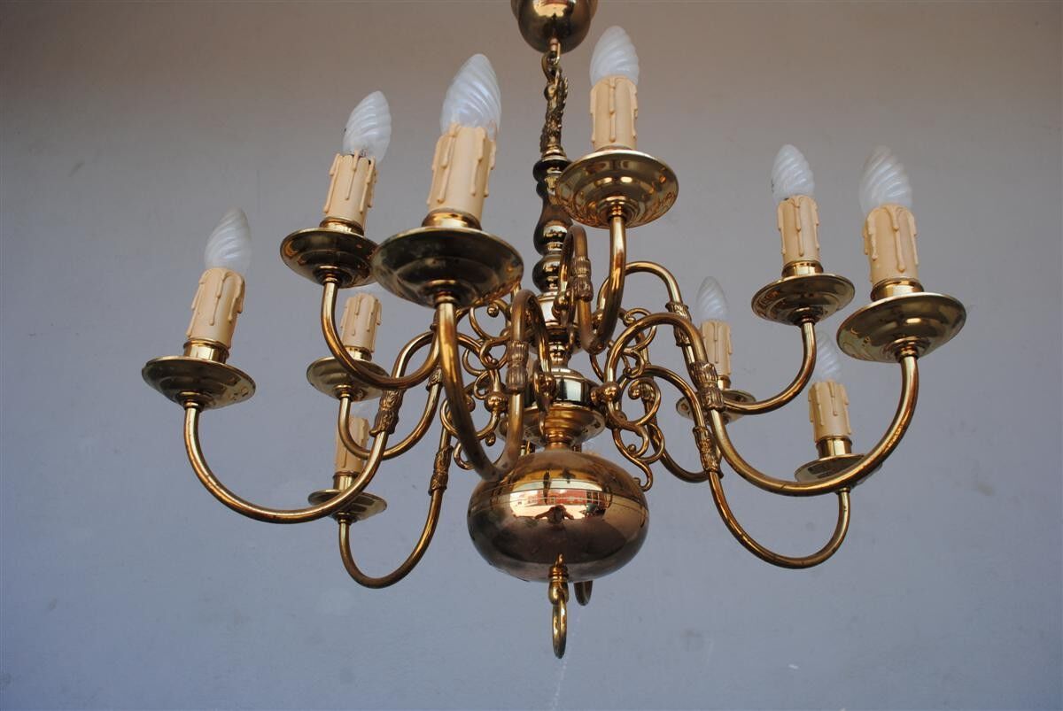 Chandelier style Dutch copper 10 lights