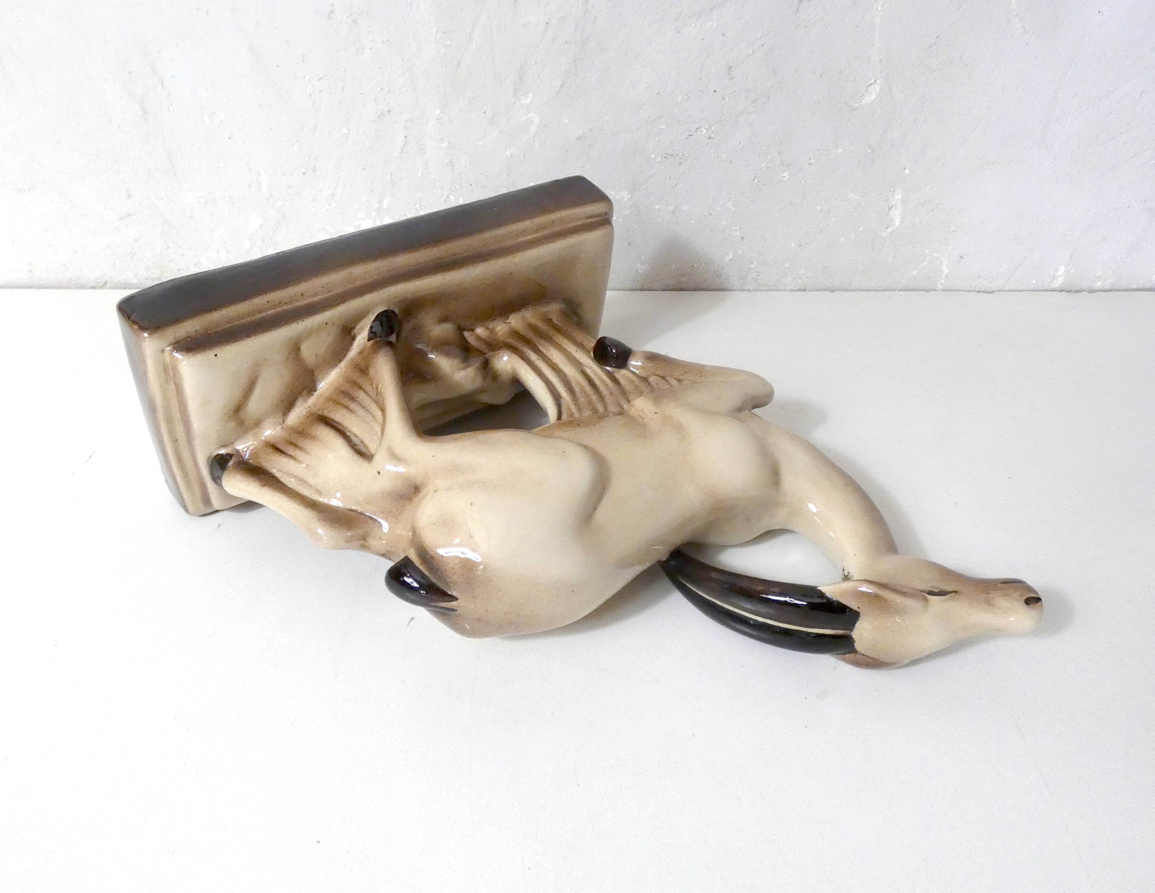 Charles Lemanceau Art Deco ceramic antelope