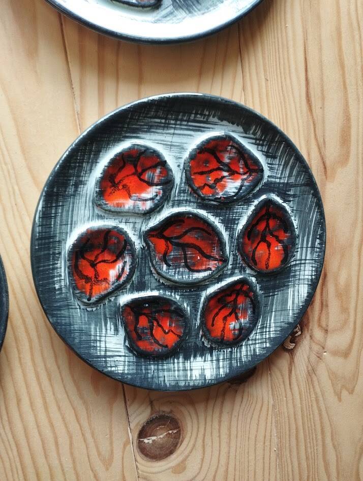 Ensemble de 6 assiettes à huitres
