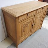 Solid oak Parisian sideboard