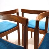 Asko Finland set of 4 Tectonia dining chairs by Jussi Peippo, 1960