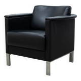 Black leather armchair by Kusch+Co