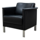 Black leather armchair by Kusch+Co