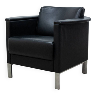 Fauteuil en cuir noir de marque Kusch+Co