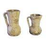 Duo of ceramic and cork pitchers
