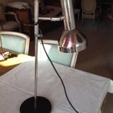 Chromed desk lamp, swivel, vintage, 70s