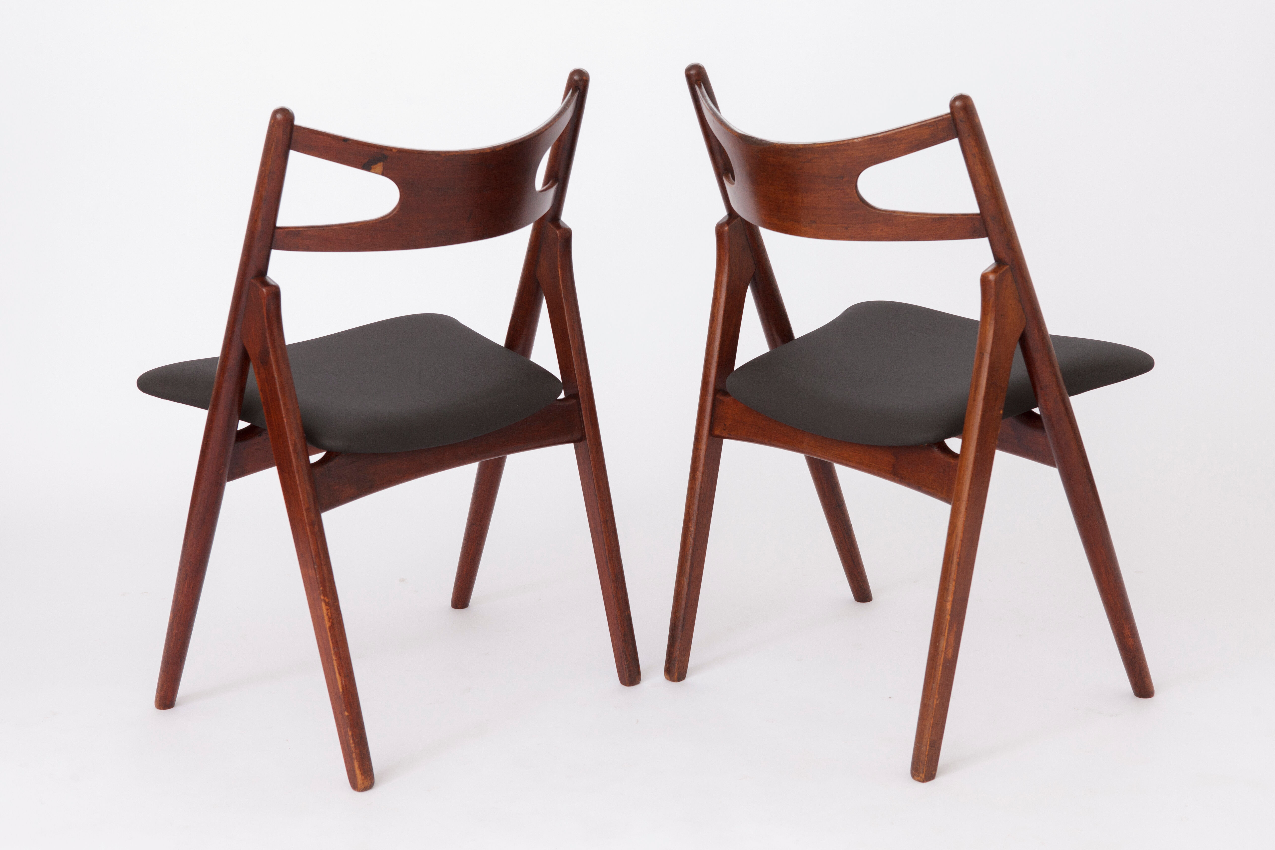 Pair Hans Wegner chairs CH29 Danish 1950s Vintage