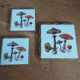 Underside faience of Gien decoration mushrooms