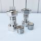 Salt shaker pepper mill silver metal bolt. vintage