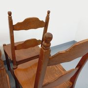Set of 6 vintage brutalist chairs in oak wood from the 60s