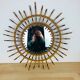 Miroir soleil rotin 56 cm
