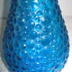 Pair of blue-coloured Empoli decanters